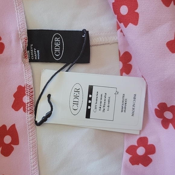NWT CIDER Floral Mini Skirt L - Picture 6 of 9